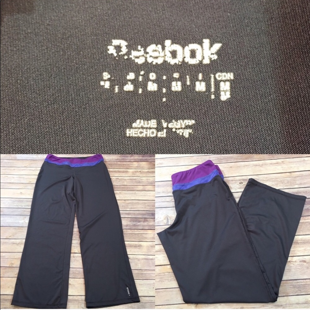 Size Medium Reebok Gray Straight Leg Yoga Pants - Picture 8 of 8